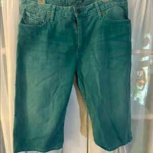 Robin’s Jean Men’s Teal Denim Shorts DBL FLP Size 36” Inseam 16”